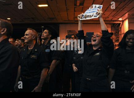 USS Theodore Roosevelt Operations 150525 Stockfoto