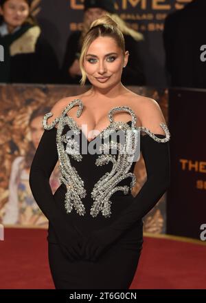 Safran Barker besucht die Hunger Games: The Ballad of Songbirds & Snakes – World Premiere im BFI IMAX in London, England. UK. Donnerstag, 9. November 2023 - BANG MEDIA INTERNATIONAL FAMOUS PICTURES 28 HOLMES ROAD LONDON NW5 3AB VEREINIGTES KÖNIGREICH Tel. 44 0 02 7485 1005 E-Mail: picturesfamous.uk.com Copyright: XJamesxWarrenx FP Hunger Games Prem 076 Stockfoto