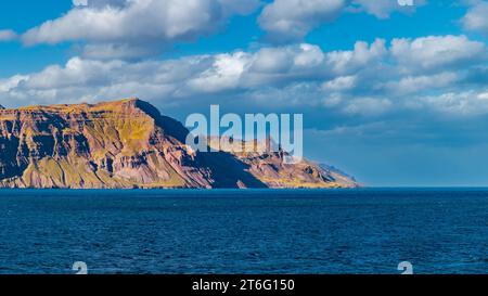 Fjardarheidi-Gebirge in der Nähe von Seydisfjordur, Island Stockfoto