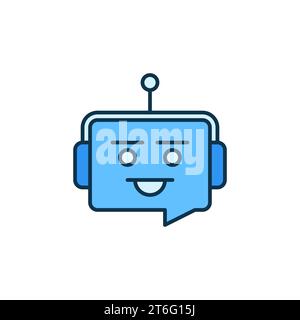 Chatbot-Sprache Bubble-Vektor-Konzept kreatives farbiges Symbol oder Zeichen Stock Vektor