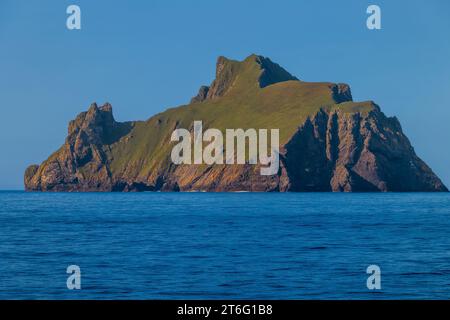 Segeln Sie vorbei an St. Kilda, Nordatlantik Stockfoto