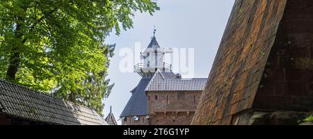 Schloss Haut-Koenigsbourg berühmtes Schloss bei Orschwiller im Elsass in Frankreich Stockfoto