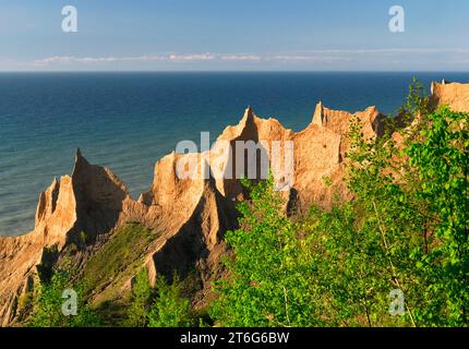 Chimney Bluffs State Park, Lake Ontario Stockfoto