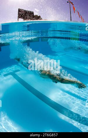 Schwimmer im Wettkampf, Key Largo, Florida Stockfoto