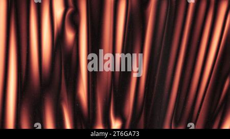 Goldener, körniger Hintergrund. Beleuchtete Linien in goldener Farbe. Rauschstruktureffekt. Stockfoto