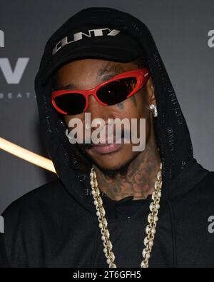 9. November 2023 – Los Angeles, Kalifornien – Wiz Khalifa. Hulus Dokumentarpremiere von Drive mit Swizz Beatz im Petersen Automotive Museum. Foto Copyright: XBillyxBennight/AdMediax/MediaPunchx Stockfoto