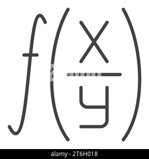 Mathematische Funktion Vektorkonzept lineares Symbol oder Symbol Stock Vektor