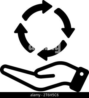 Wiederverwenden ( wiederverwendbar ) , Abbildung des Vektorsymbols wiederverwenden Stock Vektor