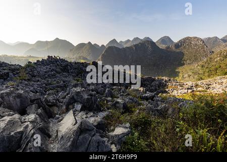 Die Landschaft der Ha Giang Loop in Vietnam Stockfoto