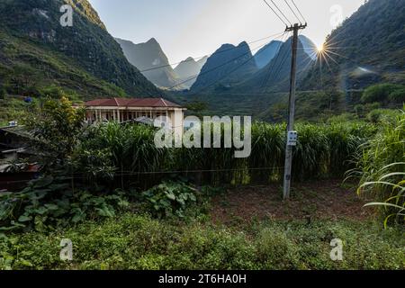 Die Landschaft der Ha Giang Loop in Vietnam Stockfoto