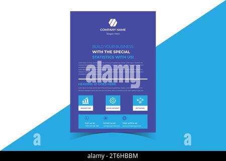 Design-Vorlage für Unternehmensflyer, Design für Geschäftsflyer, Layout für kreative Flyer, Vorlage für Geschäftsberichte für Broschüren, Design für Gree-Cover. Stock Vektor