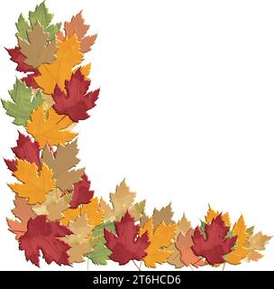 Gelbe trockene Ahornblätter, Herbst- großartig für Website, E-Mail, Grußkarte, Präsentation, Postkarte, Buch, T-Shirt, Sweatshirt, Aufkleber, Cricut Stock Vektor