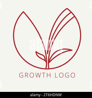 Logo mit organischem Kreisbaum. Baumsymbol für natürliche Samenblätter Stock Vektor