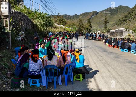 Traditionell Hmong Leute im Ha Giang Loop in Vietnam Stockfoto