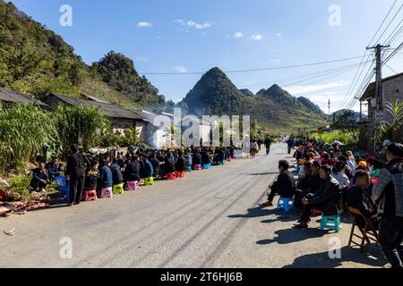 Traditionell Hmong Leute im Ha Giang Loop in Vietnam Stockfoto