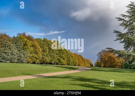 Herbstfarben im Polesden Lacey House and Gardens in Surrey, Großbritannien Stockfoto