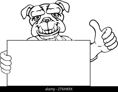 Bulldog Maler Handyman Mechaniker Klempner Cartoon Stock Vektor