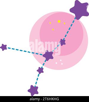 Isolierte Fische Sternkonstellation Zodiac Symbol Vektor Stock Vektor