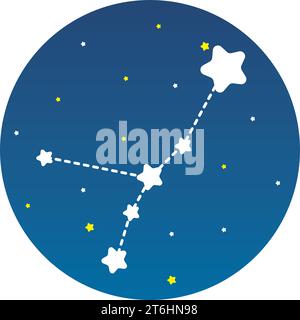 Isolierte Fische Sternkonstellation Zodiac Symbol Vektor Stock Vektor