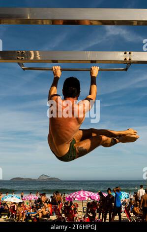 Brasilien, Rio de Janeiro, der Strand von Ipanema am sonntag Stockfoto