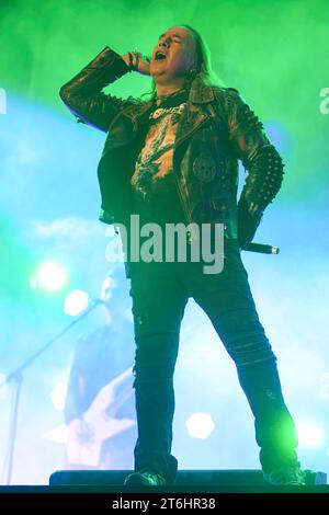 TOLUCA, MEXIKO - 3. NOVEMBER: Andi Deris von Helloween tritt während einer Show im Rahmen der Hell & Heaven 2023 im Foro Pegaso am 3. November 2023 in Toluca, Mexiko auf. (Foto von Norte Photo) Stockfoto