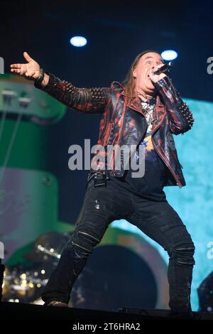 TOLUCA, MEXIKO - 3. NOVEMBER: Andi Deris von Helloween tritt während einer Show im Rahmen der Hell & Heaven 2023 im Foro Pegaso am 3. November 2023 in Toluca, Mexiko auf. (Foto von Norte Photo) Stockfoto