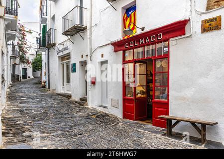 Vorne aufbewahren. Cadaques, Katalonien, Spanien. Stockfoto