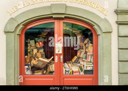 Thüringen, Erfurt, Altstadt, Marktstraße, mechanische Marionettenausstellung, Schaufenster, Attraktion Stockfoto