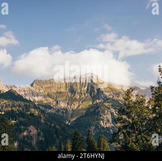 Familientour zur Schwarzenberghütte, Hinterstein, Allgäu, Bayern, Deutschland Stockfoto