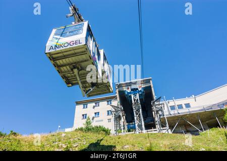 Nationalpark hohe Tauern, Seilbahn Ankogelbahn, Station Mittelstation Hochalmblick, Gruppenseilbahn im Nationalpark hohe Tauern, Kärnten, Österreich Stockfoto