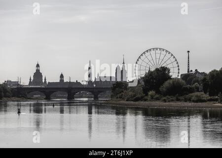 Dresdner Altstadt Landschaft, Sachsen, Deutschland, Europa Stockfoto