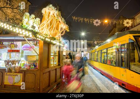 Deutschland, Baden-Württemberg, Durlach, Weihnachtsmarkt. Stockfoto