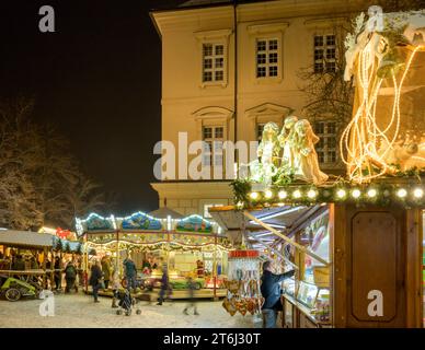 Deutschland, Baden-Württemberg, Durlach, Weihnachtsmarkt. Stockfoto