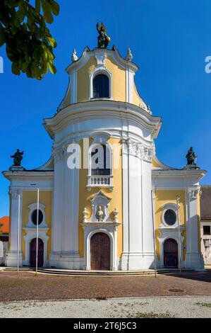 Die barocke Klosterkirche St. Georg, Kloster, Reichsabtei Ochsenhausen, ein Benediktinerkloster von 1090 bis 1803, Bayern, Deutschland Stockfoto