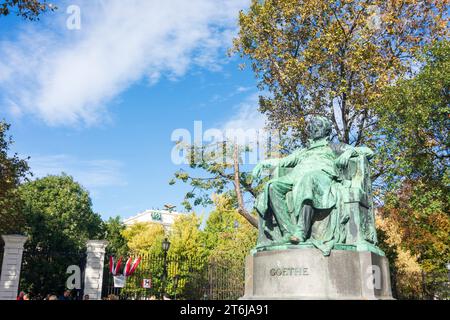 Wien, Johann Wolfgang von Goethe-Denkmal in 01. Altstadt, Österreich Stockfoto