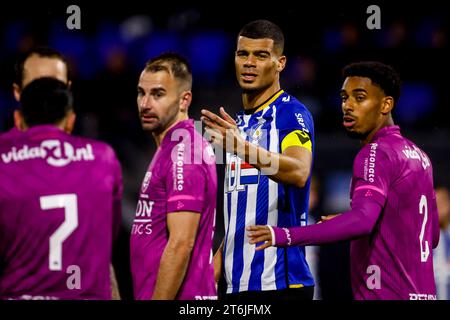 Eindhoven, Niederlande. November 2023. EINDHOVEN, NIEDERLANDE - 10. NOVEMBER: Mawouna Amevor vom FC Eindhoven gestuert beim niederländischen Keuken Kampioen Divisie Spiel zwischen FC Eindhoven und VVV-Venlo im Jan Louwers Stadion am 10. November 2023 in Eindhoven. (Foto: Broer van den Boom/Orange Pictures) Credit: Orange Pics BV/Alamy Live News Stockfoto