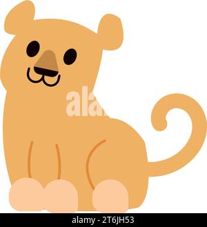 Isolierter niedlicher Löwenfigur Vektor Stock Vektor