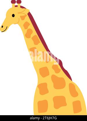 Isolierter niedlicher Giraffe-Charakter Vektor Stock Vektor