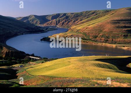 Snake River mit Lower Granite Dam, Whitman County, Washington Stockfoto