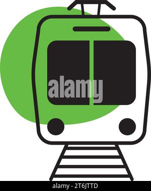 Vorderansicht eines Zugsymbols Vektor Stock Vektor