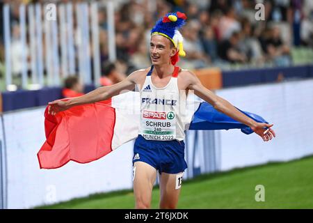 Yann Schrub (Frankreich, Bronzemedaille). 000 m. Europameisterschaften München 2022 Stockfoto