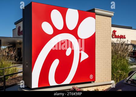 New Chick-Fil-A Restaurant im Union Grove Crossing in McDonough, Georgia. (USA) Stockfoto