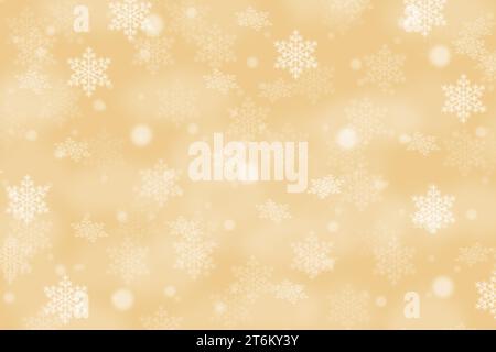 Weihnachtshintergrund Muster Karte Tapete Gold mit Copyspace Kopierraum und Winterdekoration Stockfoto