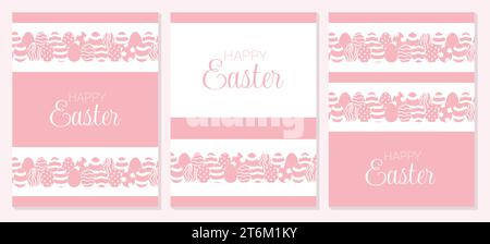 Happy Easter Design für Grußkarten, Poster, Weihnachtsbezüge. Stock Vektor