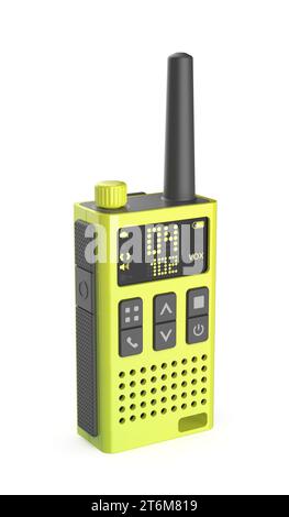 Handsender-Transceiver Walkie-Talkie auf weißem Hintergrund Stockfoto