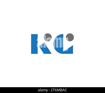KC Letter Logo Design Vektor Stock Vektor