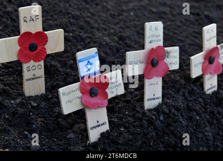 Saltcoats, North Ayrshire, Großbritannien. November 2023. Gedenktag 23.11. Saltcoats, North Ayrshire, Kriegsdenkmal. Quelle: CDG/Alamy Live News Stockfoto