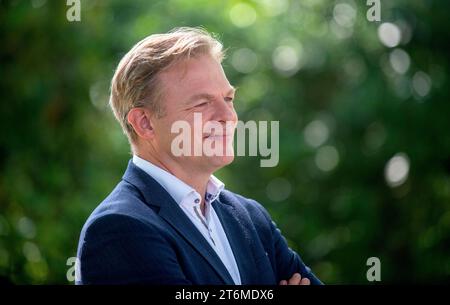 ENSCHEDE, NIEDERLANDE - 21. August 2023: Der niederländische Politiker Pieter Omtzigt ist der beliebteste Politiker im Repräsentantenhaus. Stockfoto