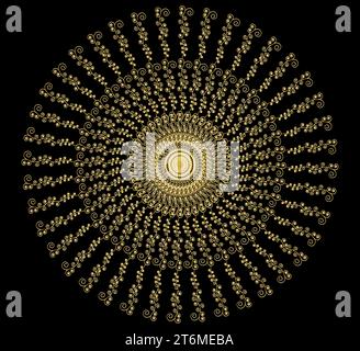 Kalligraphische Designelemente mit blumenmuster. Ornamentales Design Vektor-Blumenillustration auf weißem Hintergrund. Kalligraphische Elemente und Festivaldekoration. Stock Vektor