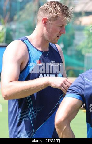 Bangalore, Indien. November 2023. ICC Men’s Cricket World Cup INDIEN 2023: Trainingssitzung von Neuseeland, Indien und Irland fand heute statt. Einige Bilder vom selben Kyle Jameson Credit: Seshadri SUKUMAR/Alamy Live News Stockfoto